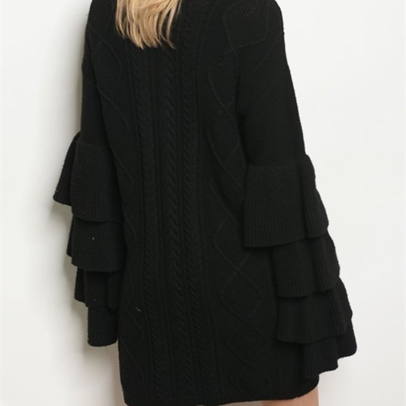 Black Sweater Dress - Picture 3 of 4